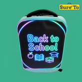 Sureto LED Backpack Nylon Blue and Black