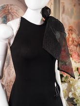 Black Embellished Halter Mini-Dress