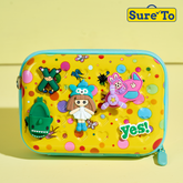 Sureto Mini Pouch with 2 pieces Jibbitz and Sling Yellow Polka Dot