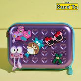 Sureto Mini Pouch with 2 pieces Jibbitz and Sling Metallic Violet