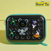 Sureto Mini Pouch with 2 pieces Jibbitz and Sling Plain Black