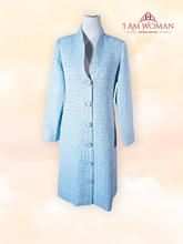 Sky Blue button down long coat
