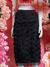 Black 3D Rose Skirt