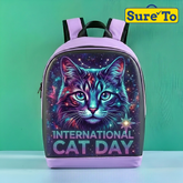 Sureto LED Bag Backpack Small Purple and Black with Black Lining Shoulder Strap Small