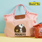 Pink Peanuts drawstring bag Medium