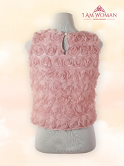 Pink 3D Rose Top