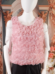 Pink 3D Rose Top