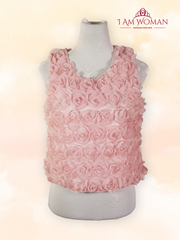 Pink 3D Rose Top