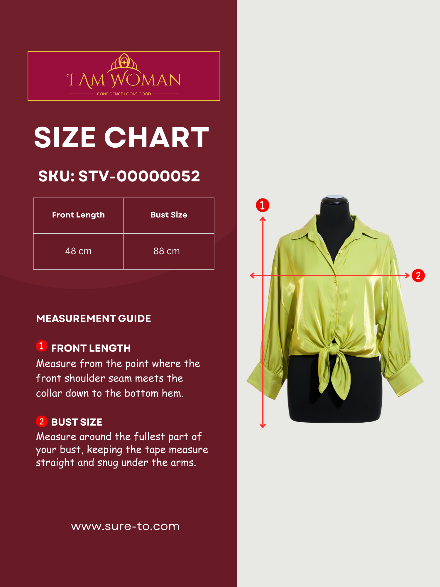 I Am Woman Lime Green Knotted Blouse