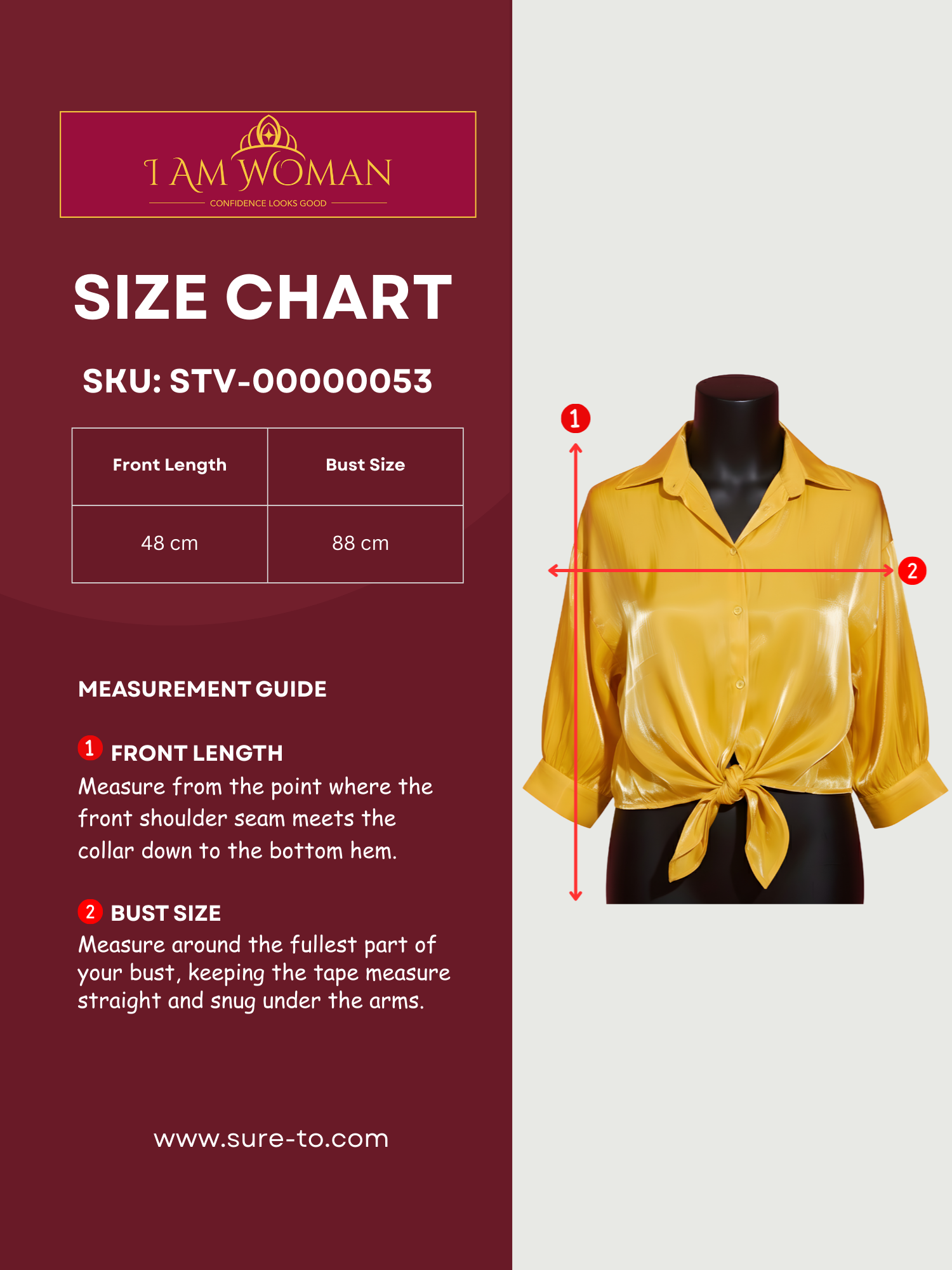 I Am Woman Mustard Yellow Knotted Blouse