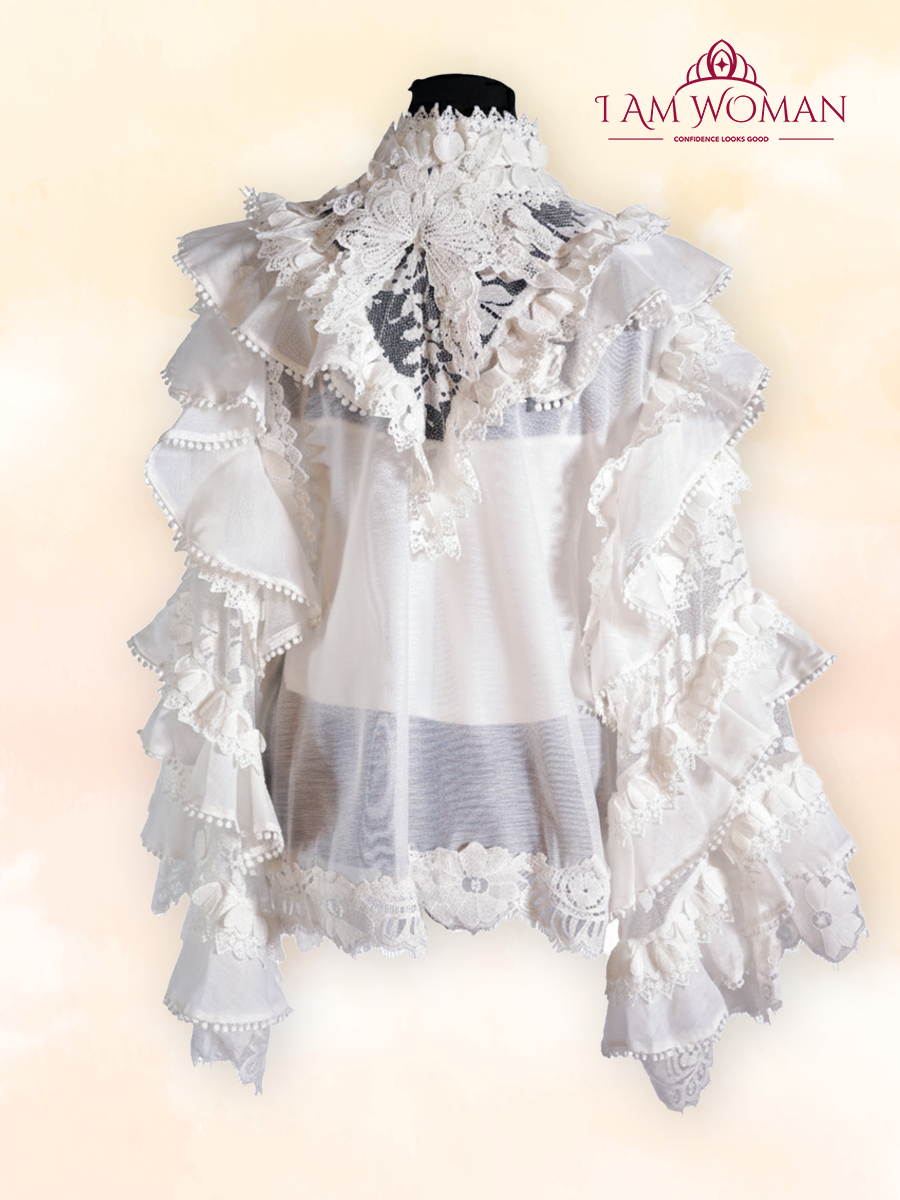White, Romantic Lace Blouse