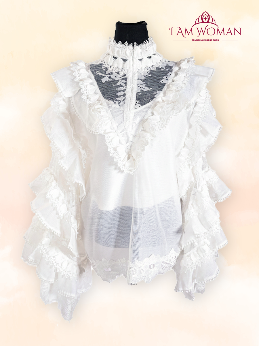 White, Romantic Lace Blouse