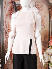 Light Pink Side Shoulder Bow Top