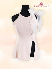 Light Pink Side Shoulder Bow Top