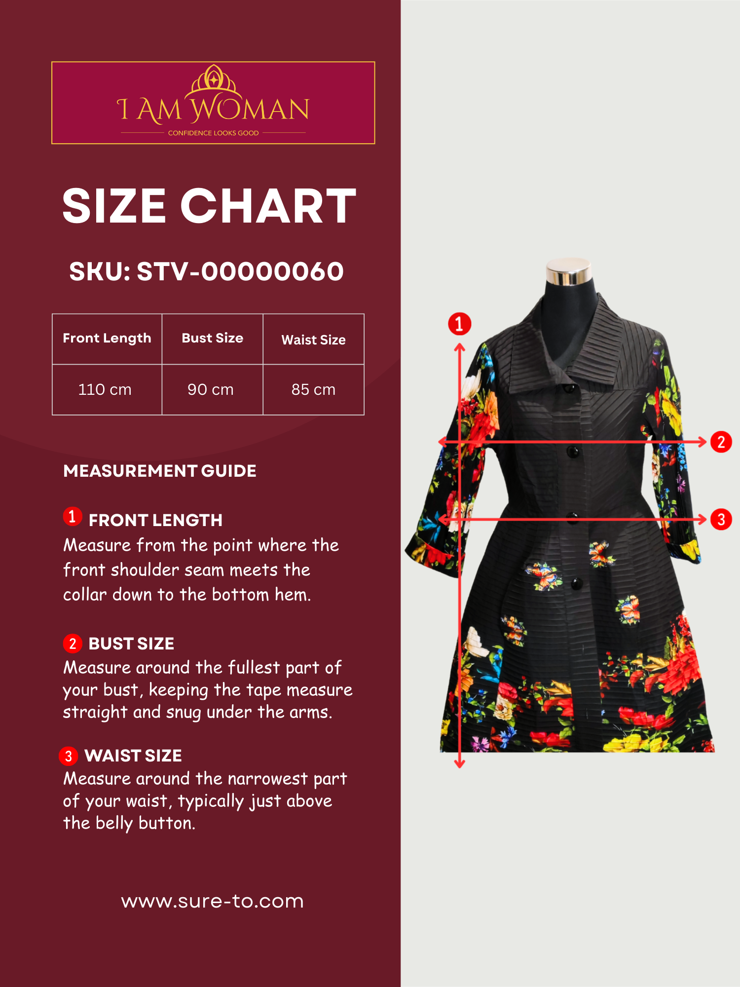 I Am Woman Floral Print Black Fit and Flare Dress