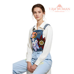 I Am Woman Multi Colored Floral Maong Tank Top