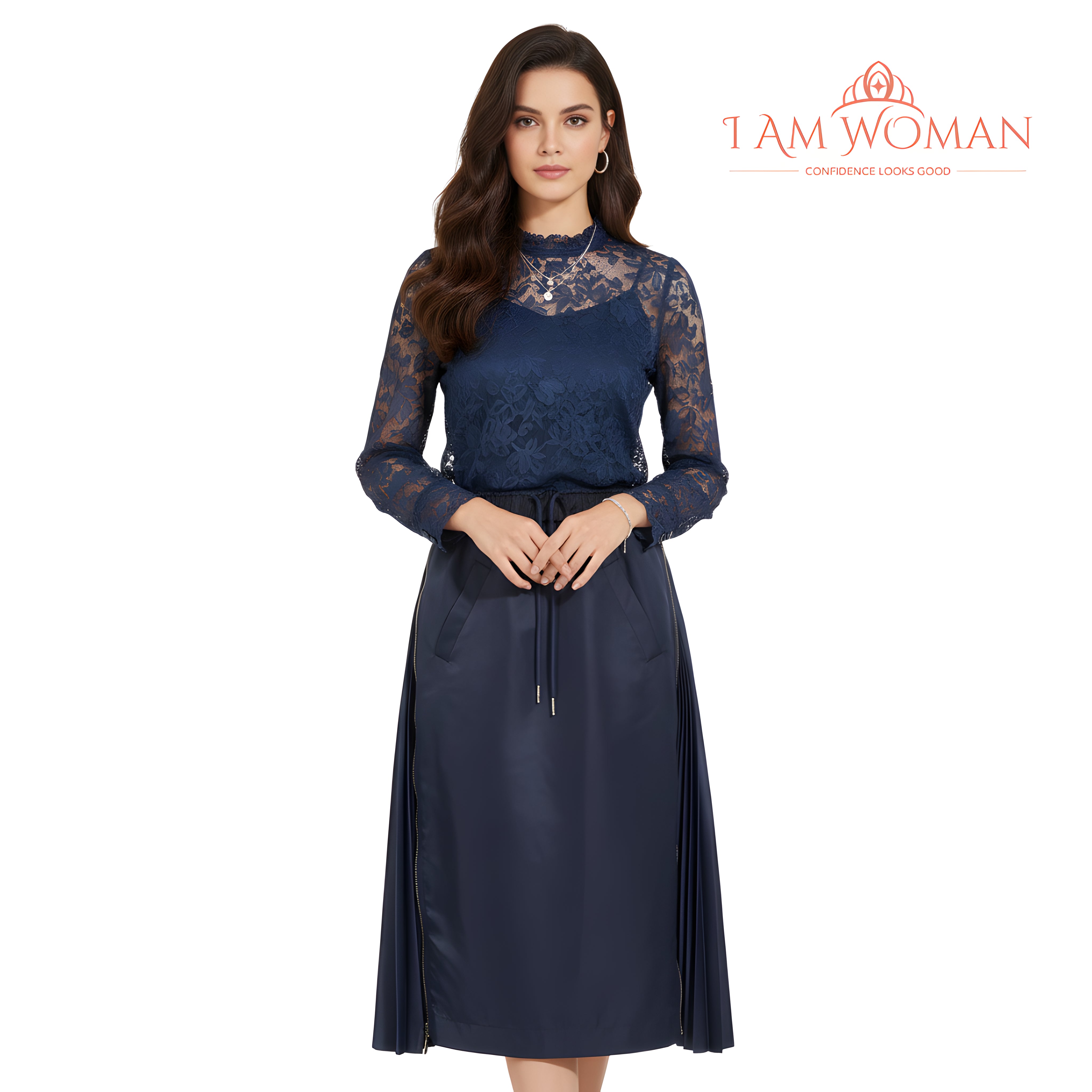 I Am Woman Navy Blue Tulle Skirt