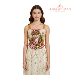 I Am Woman Kitten Tapestry Top