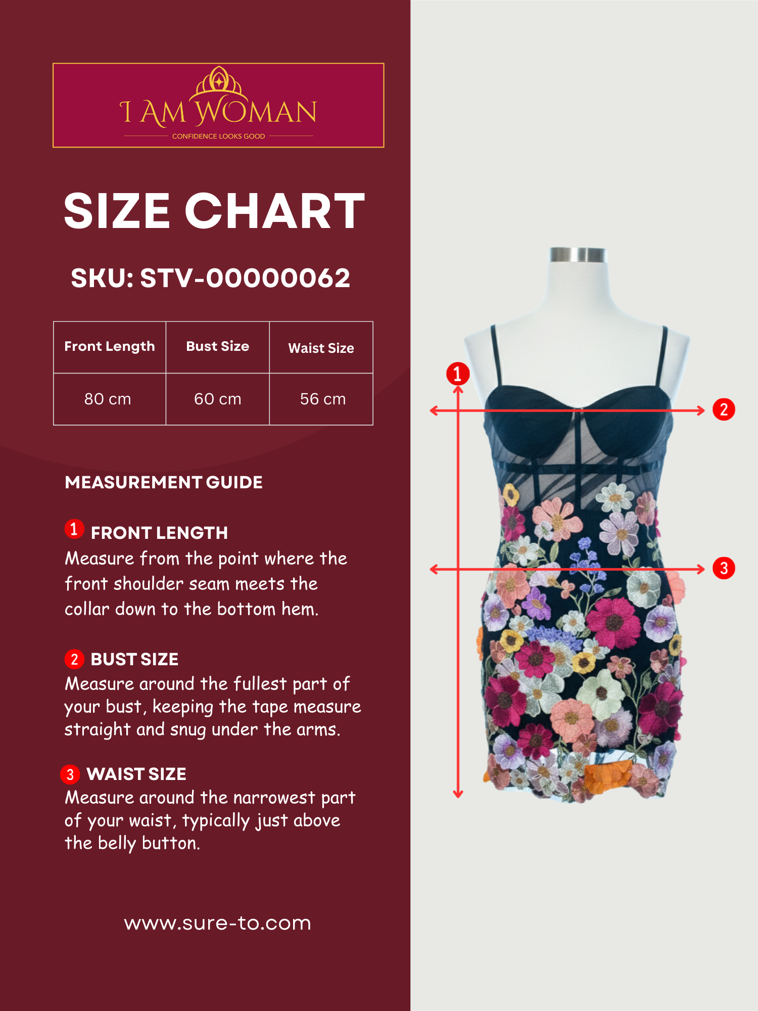 I Am Woman Floral Embroidered Mini Dress