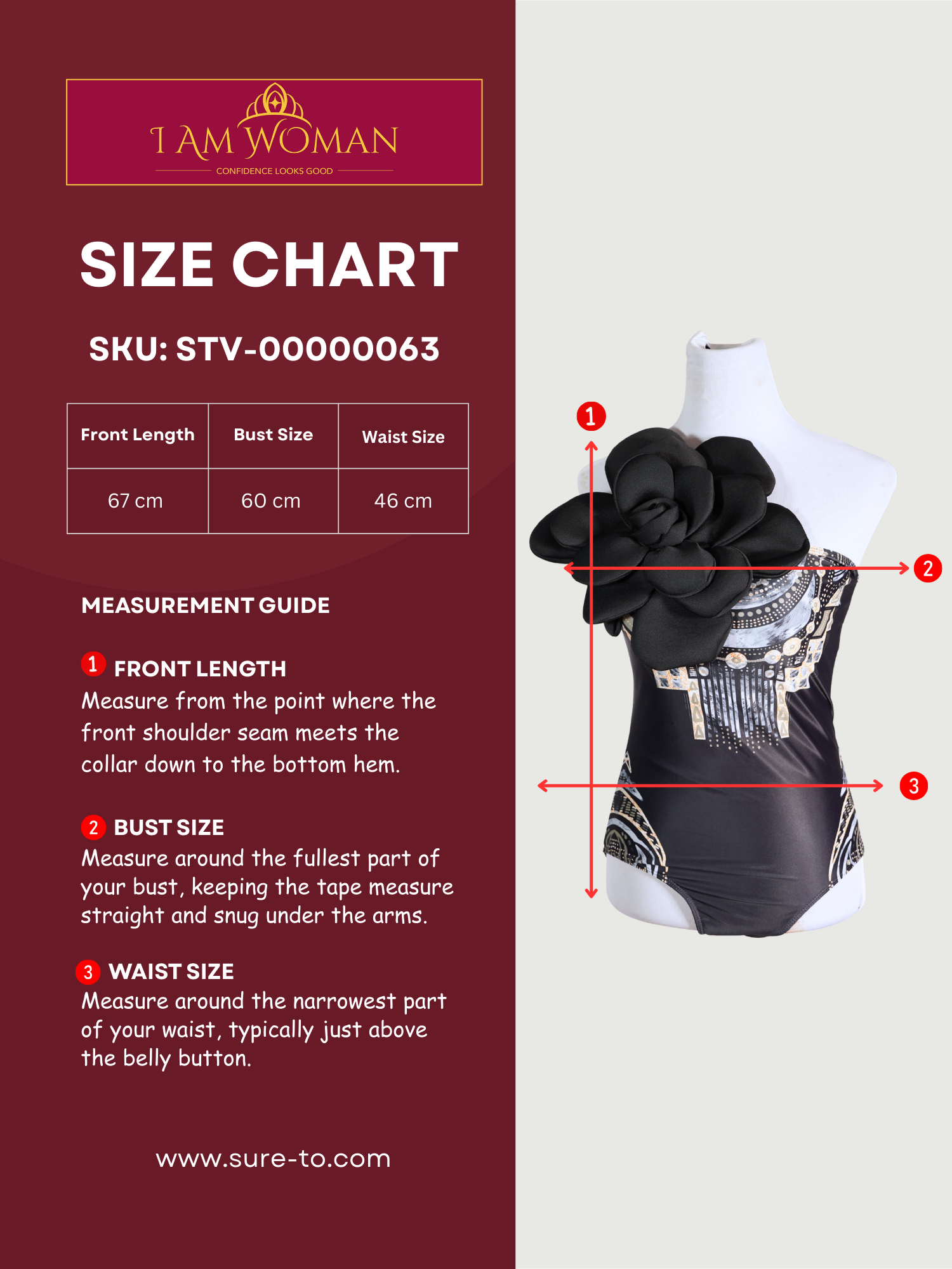 I Am Woman Black Floral Body Suit