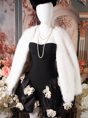 Black Embellished Mini-Dress