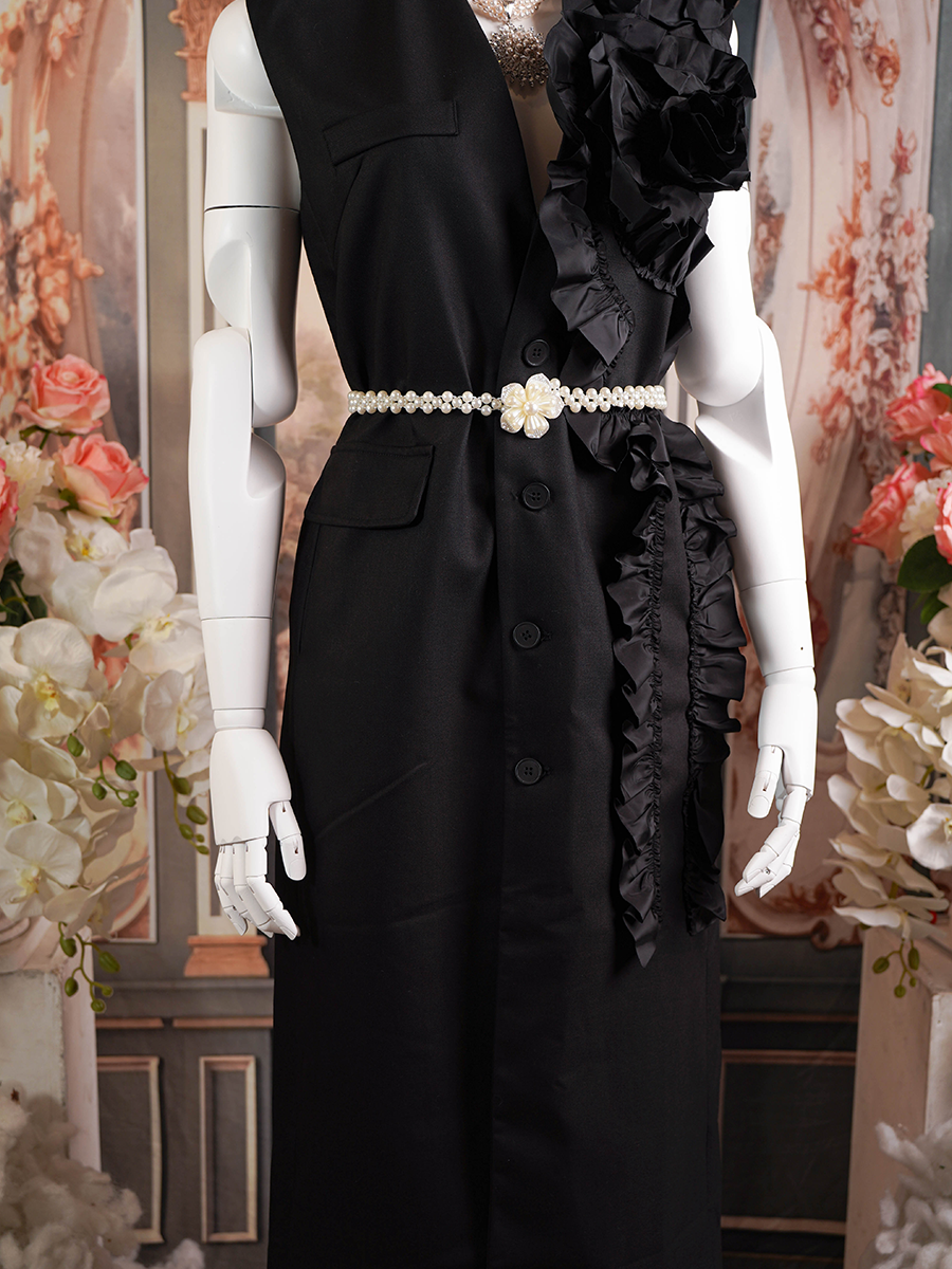 Black Cocktail Long Dress