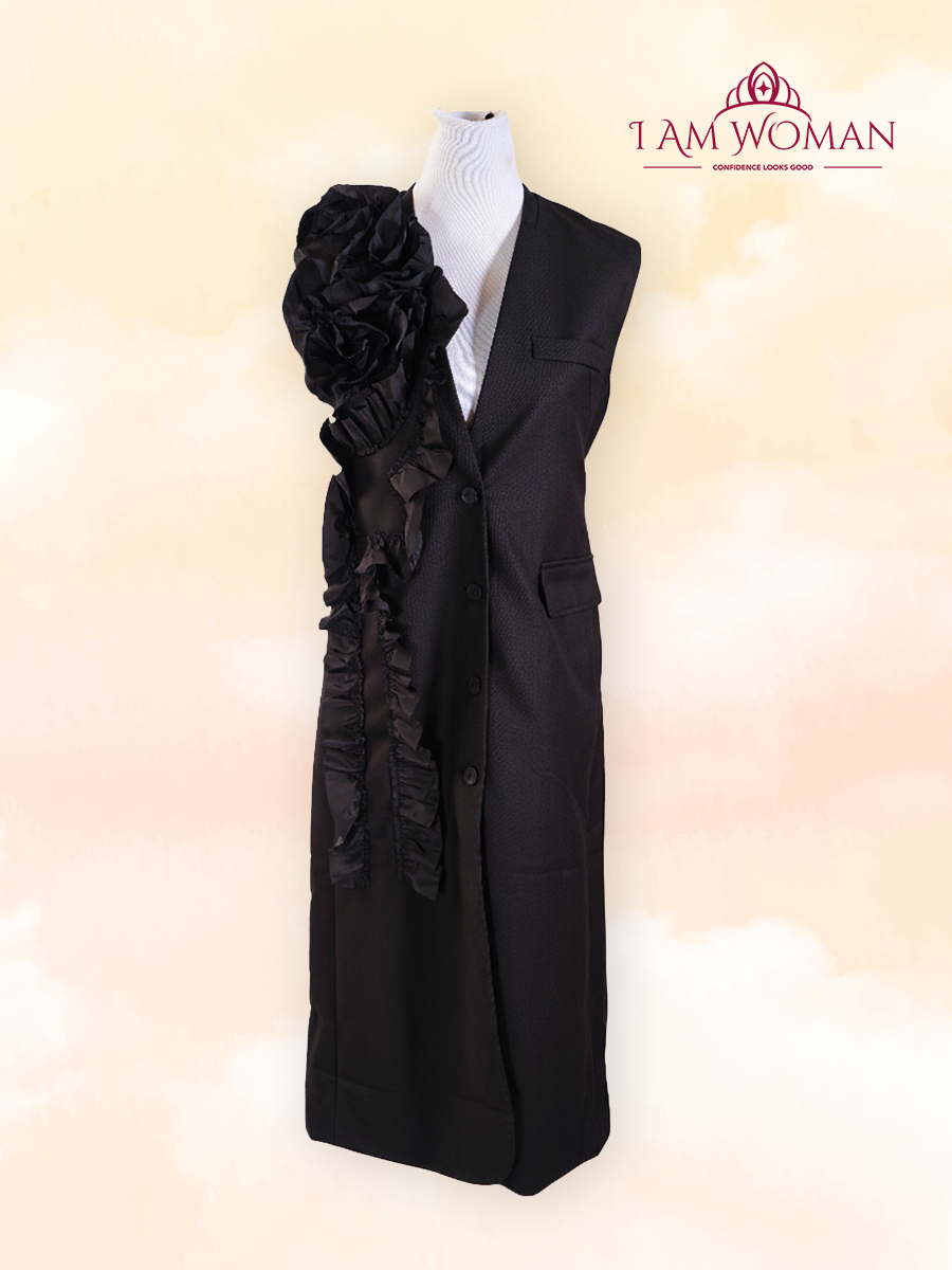 Black Cocktail Long Dress