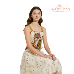 I Am Woman Kitten Tapestry Top