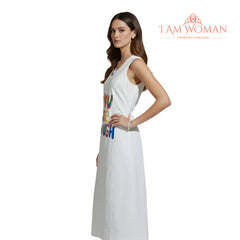 I Am Woman Off White "You Are Enough" Maxi Dress