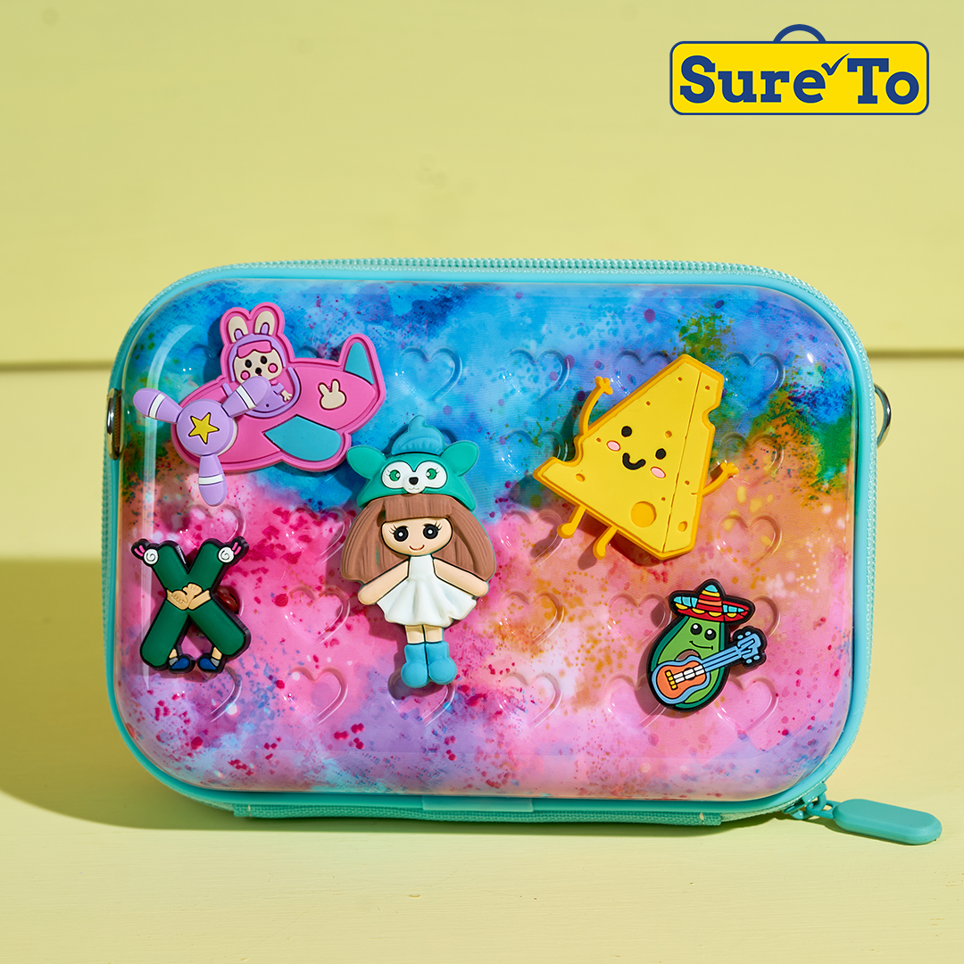 Sureto Mini Pouch with 2 pieces Jibbitz and Sling Rainbow
