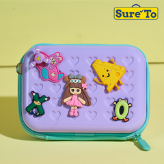 Sureto Mini Pouch with 2 pieces Jibbitz and Sling Plain Lavander