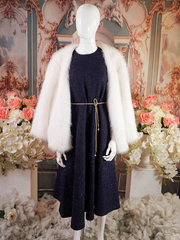 Navy Blue Shimmer Long Dress