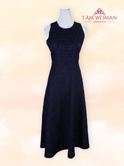 Navy Blue Shimmer Long Dress