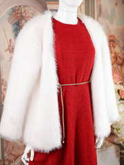 Crimson Red Shimmer Long Dress