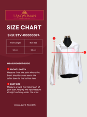 I Am Woman White Cropped Zip-Up Jacket