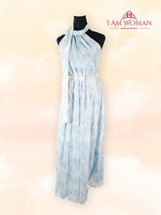 Light Blue Tiered Maxi Dress