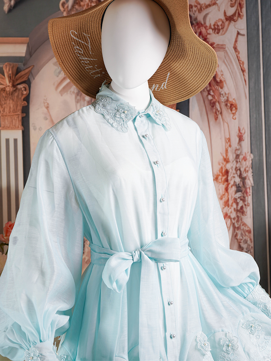 Mint Green Embroid Barong Type Dress