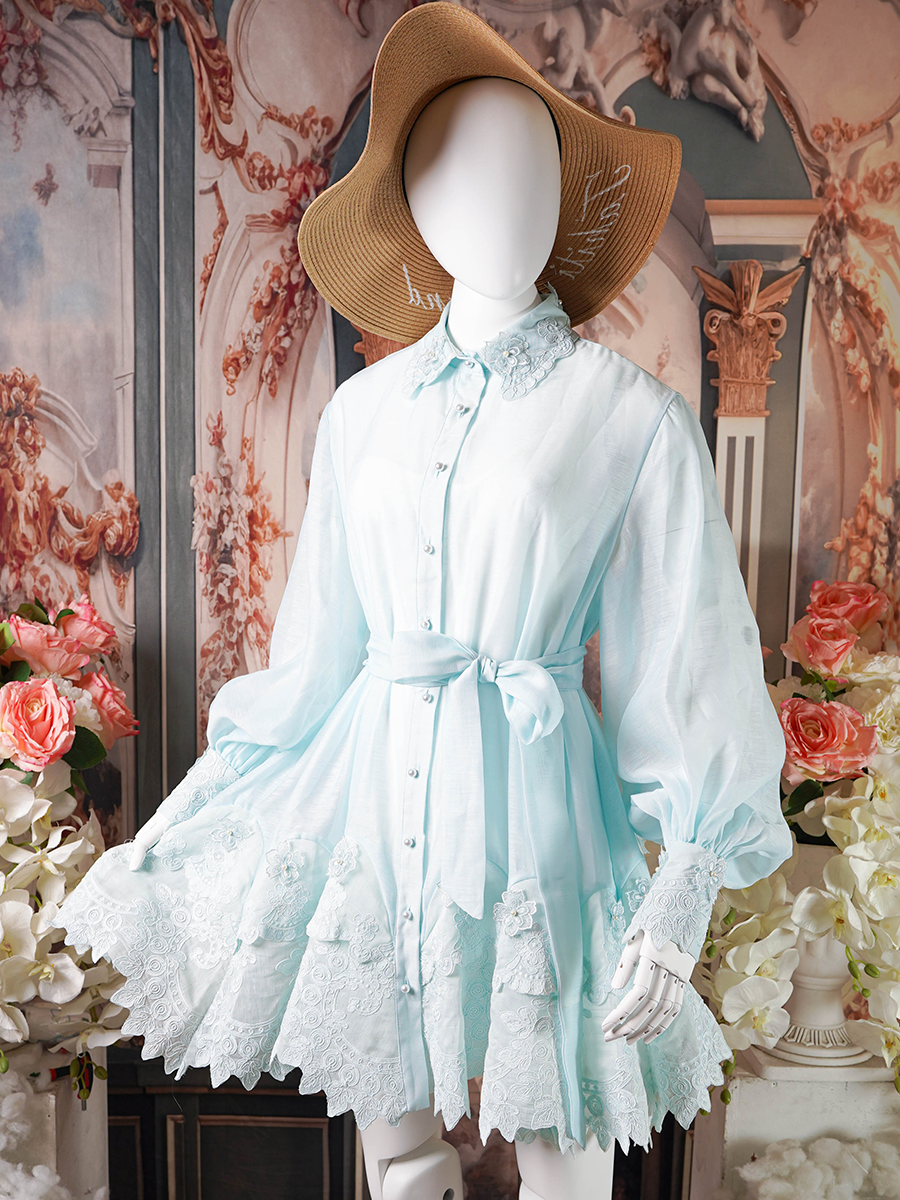 Mint Green Embroid Barong Type Dress