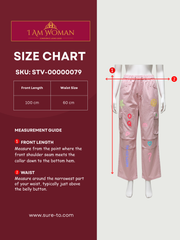 Pastel Pink Graphic Cargo Pants