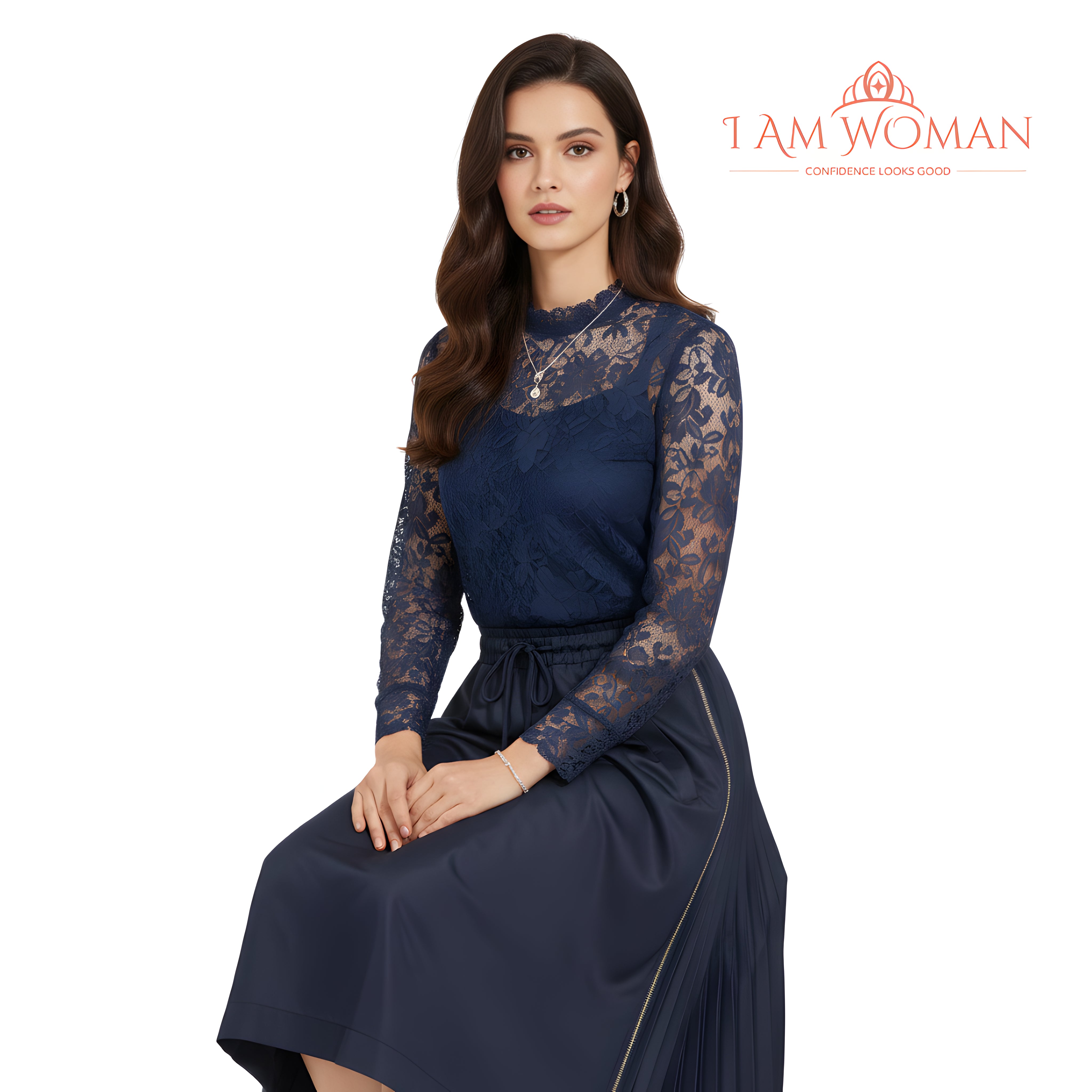 I Am Woman Navy Blue Tulle Skirt