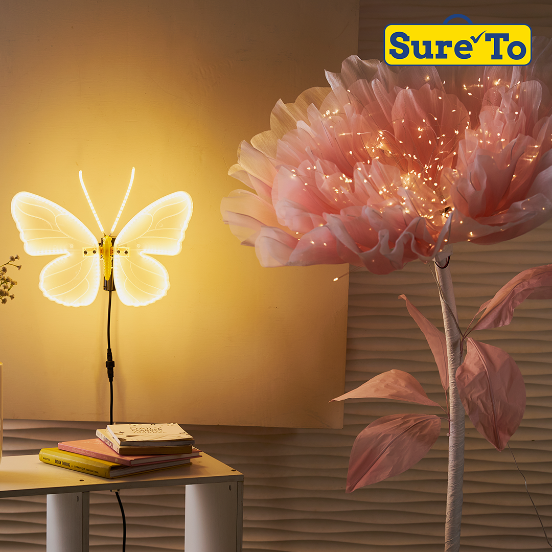 Sureto Moving Butterfly Wall Light Lamp