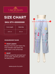 Light Blue Graphic Cargo Pants