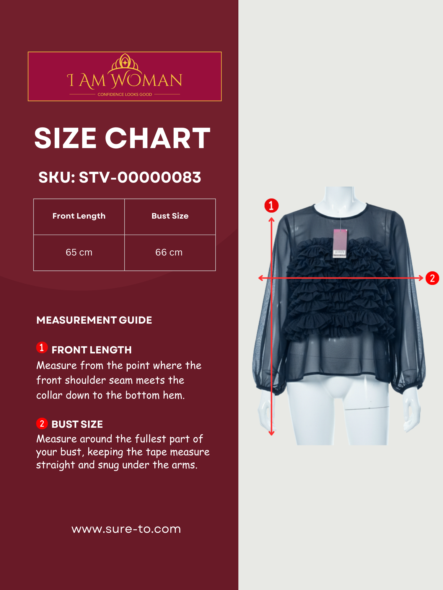 Black Sheer Blouse with 3D Floral Accents