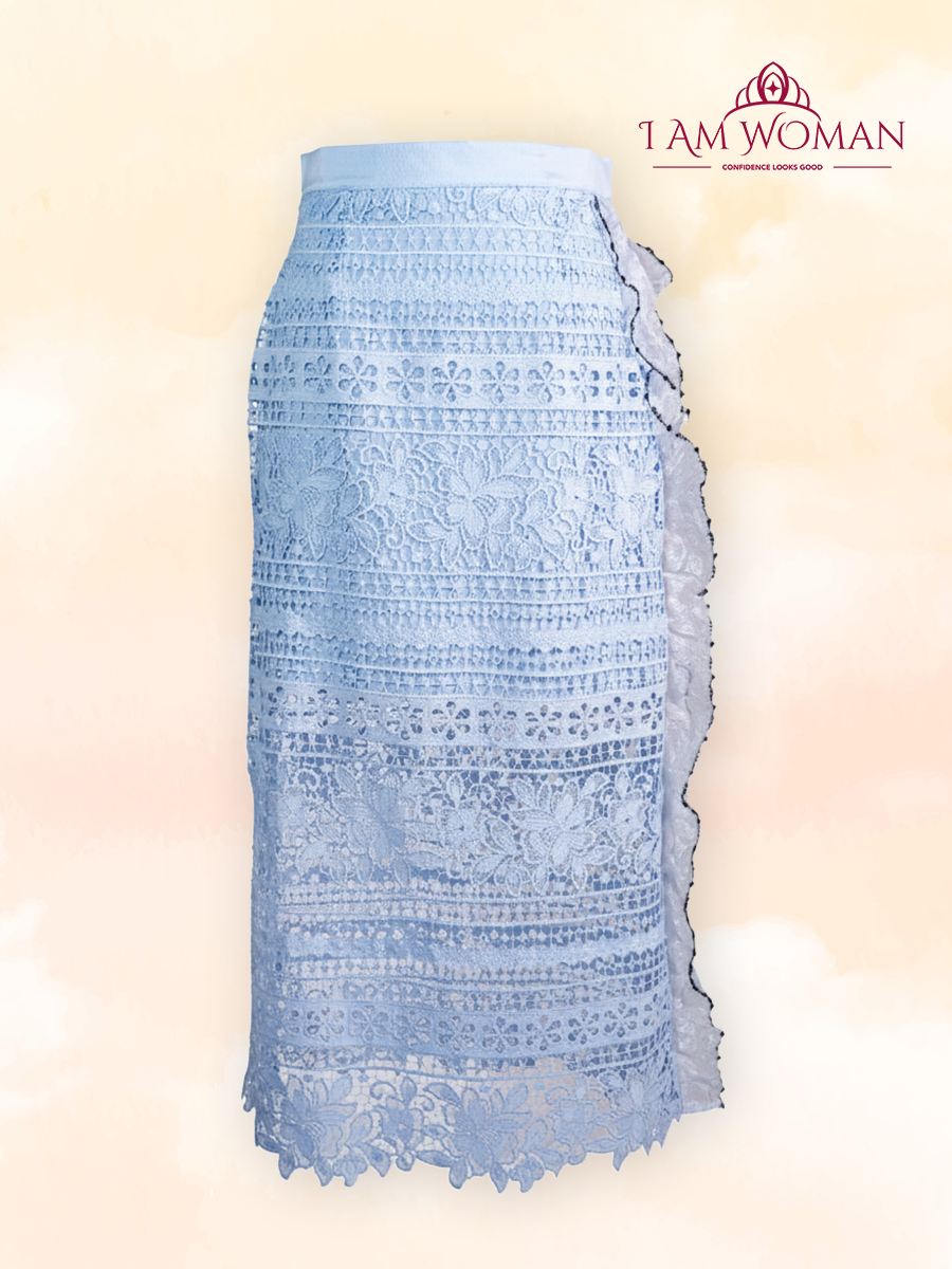 Light Blue Lace Skirt