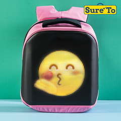 LED Backpack Nylon Pink and Black