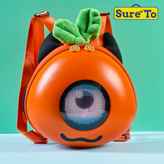 LED Bag Small Loy Eyes Hard-shell PVC Orange for Kids