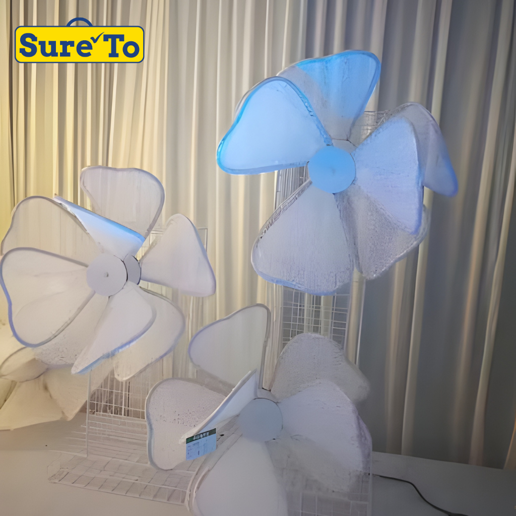 Sureto Set of 4 Flower Head Rose and Peony Wedding Walkway Props with LED Lamps