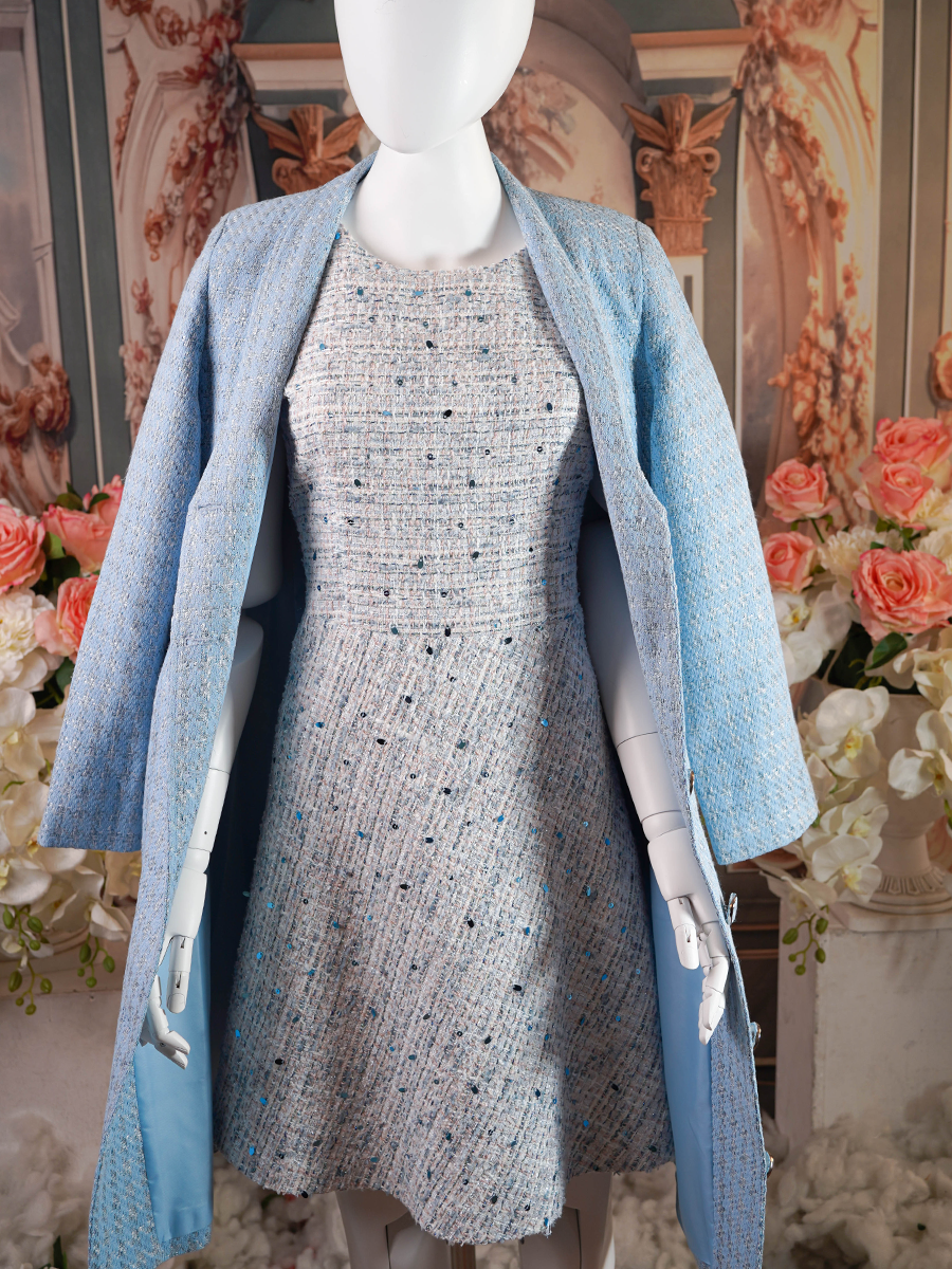 Powdered Blue tweed blazer
