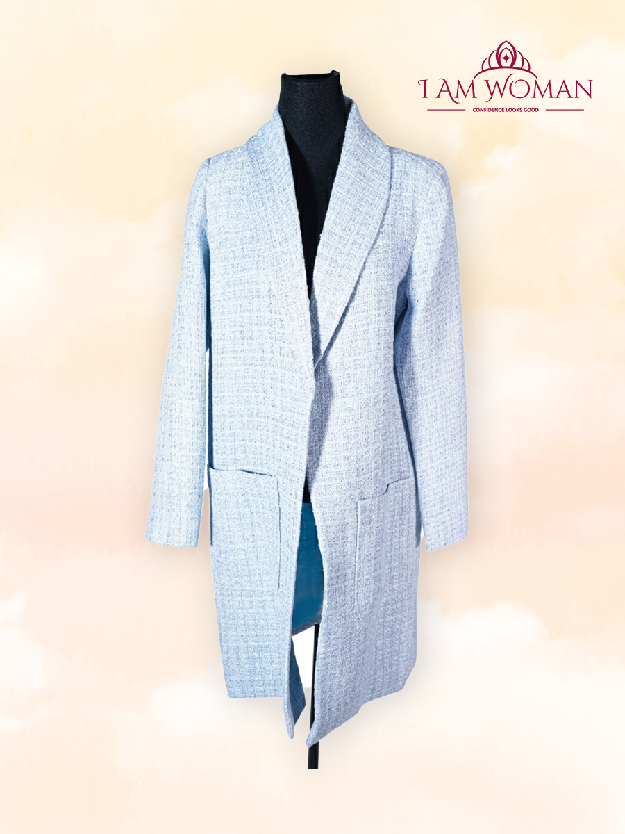 Powdered Blue tweed blazer