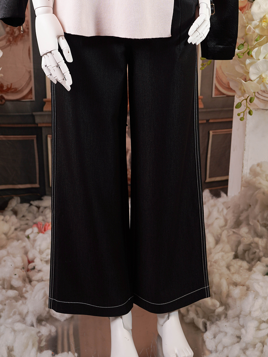 Black Wide Leg Trousers